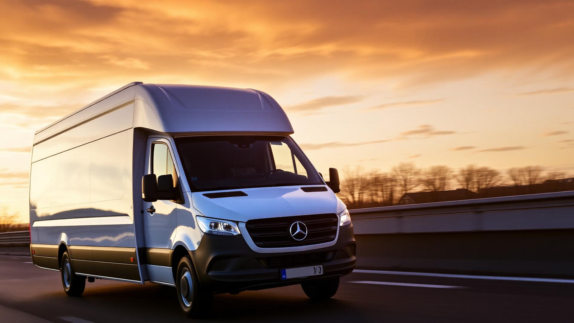 Express Charge cargo van on European highway